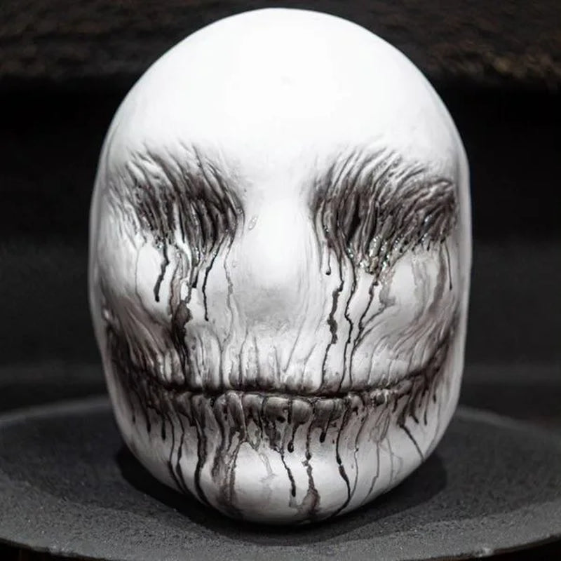 Terror White Slender Smile Mask Cosplay Horror Ghost Demon Killer Latex Helmet Halloween Carnival Party Costume Props